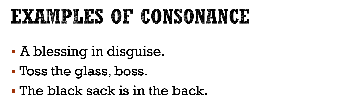 consonance is repetition of sounds